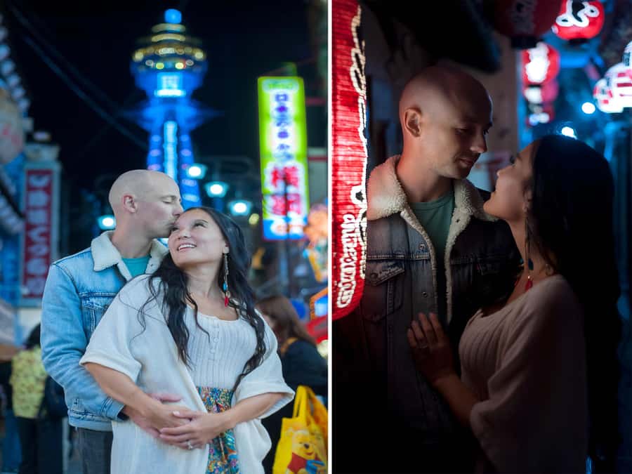 Cinematic Video shoot in Osaka - Meeting outside Dotonbori Hotel: how the session actually starts
