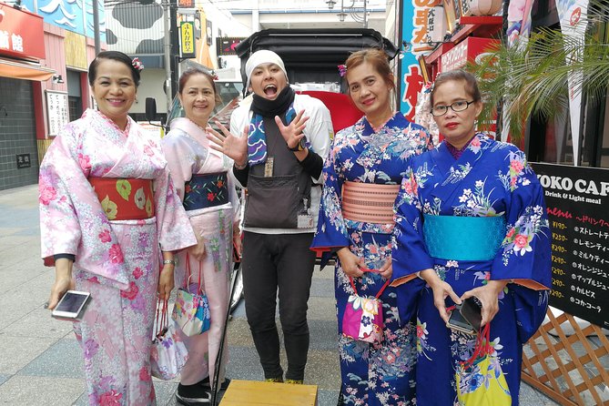Exiting Rickshaw ride and Kimono experience - Rickshaw ride to Tsutenkaku: short, photo-friendly, and surprisingly fun