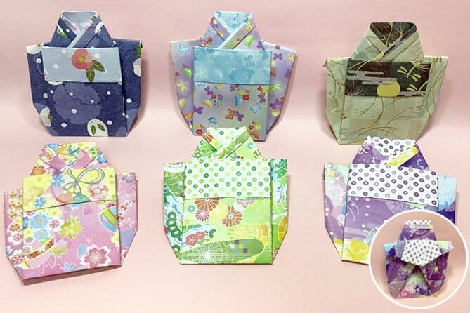 Japanese miniature kimono made with origami in Osaka - Where Abeno Station Exit 7 Puts This Workshop Within Easy Reach